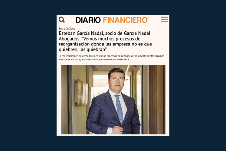 Esteban García Nadal se refiere a la Ley de Insolvencia.